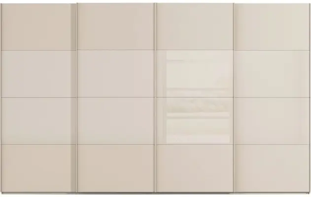 Goossens kledingkast finca combi glans mat glas bruin hoogwaardig meubelplaat - 8244451-{merk}-finca-combi-sts-bruin-schuifdeuren-01